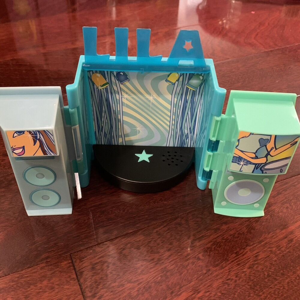 Mattel 2002 Fashion Polly Pocket Lila Rock N Pop Concert Stage